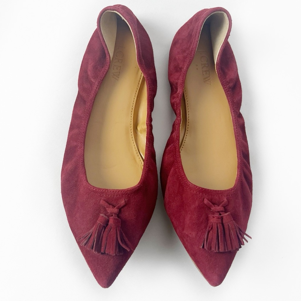 J. Crew Lottie Tassel Pointed Toe Flats Sz 8.5
